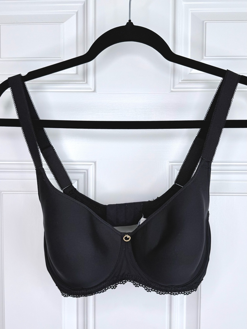 Aubade Black Lace-Trim Underwire Bra